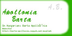 apollonia barta business card